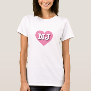 T-shirt New Jersey Pink Heart - J'aime NJ