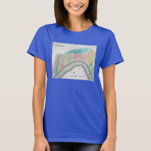 T-shirt New Orleans Map, 1837
