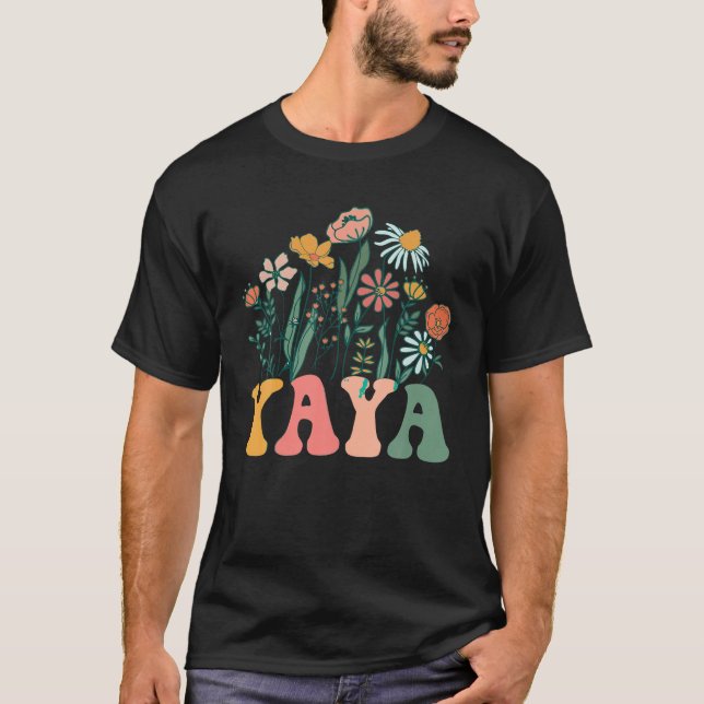 T-shirt New YAYA Fleur sauvage Premier anniversaire Baby s (Devant)