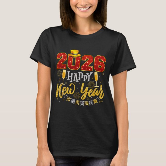 T-shirt New Years Eve Party 2026 Fireworks Happy New Year  (Devant)