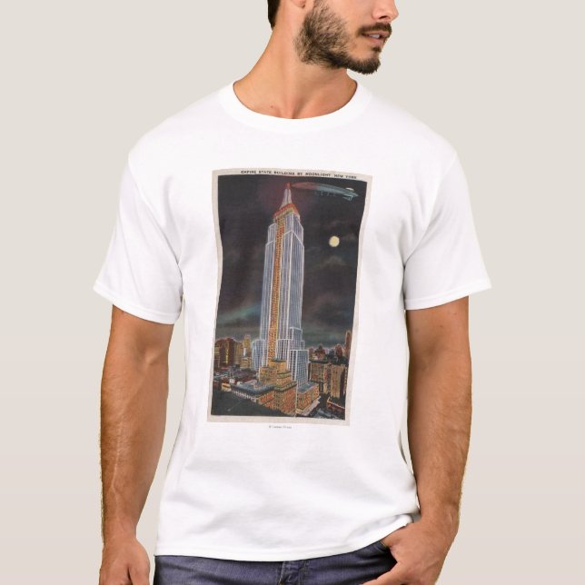 T-shirt New York City, bâtiment d'état de NYEmpire dedans (Devant)