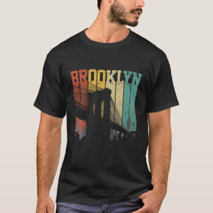 T-shirt New York City Brooklyn Bridge Vintage Retro Skylin