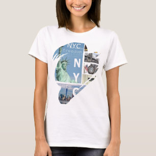 T-shirt New York City Manhattan Nyc Liberty Statue Moderne