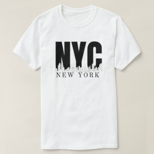 T-shirt New York City Skyline Style rétro