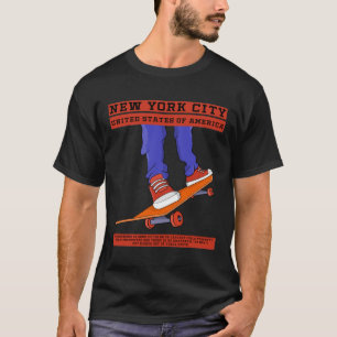 T-shirt New York City, USA Cool Skateboard