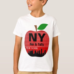 T-shirt New York Custom Noms La Grosse Pomme