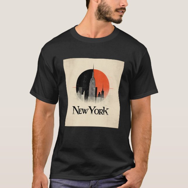 T-shirt New York Limited Edition - 1960s Style Graphic (Devant)