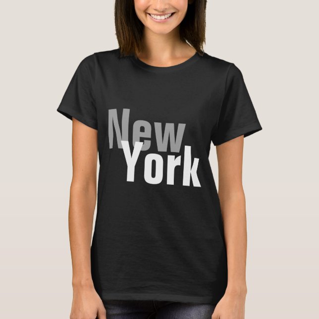 T-shirt New York Mens Basic Dark  (Devant)