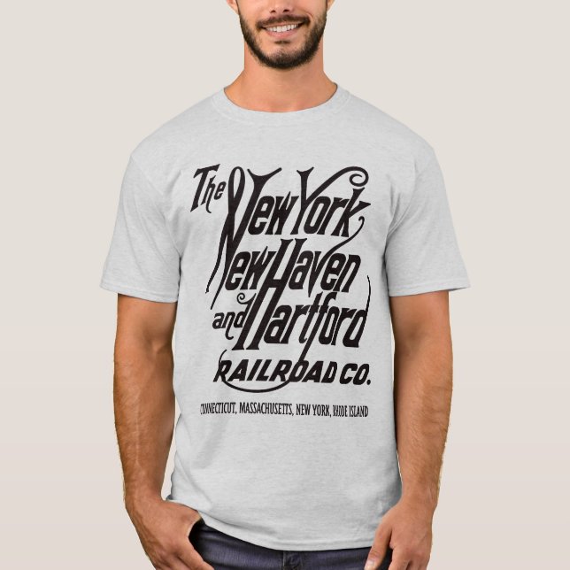 T-shirt New York, New Haven and Hartford Railroad_BLK (Devant)