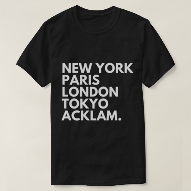 T-shirt New York Paris London Tokyo Middlesbrough Boro     (Design devant)