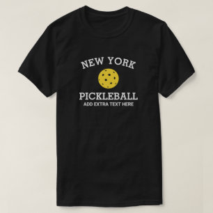 T-shirt New York Pickleball Ajouter un club Nom du partena