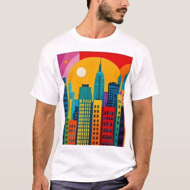 T-shirt New York Pop Art (Devant)