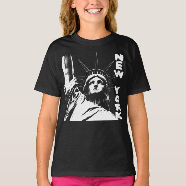 T-shirt New York pour enfant Statue biologique de  (Devant)