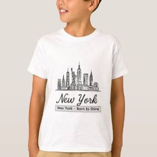T-shirt New York Skyline - Statue de la Liberté Te