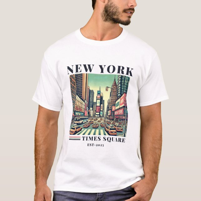 T-shirt New York, Times square (Devant)