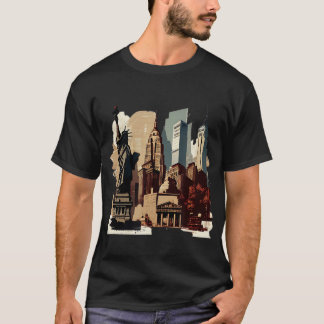 T-shirt New Yorker Pride Big Apple NYC Souvenir Distress N