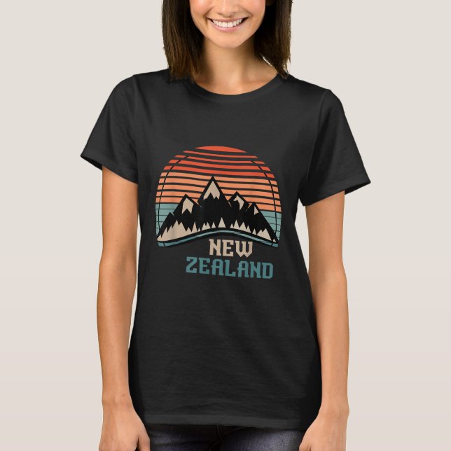 T-shirt New Zealand Mountain Hiking Gift New Zealand  (Devant)