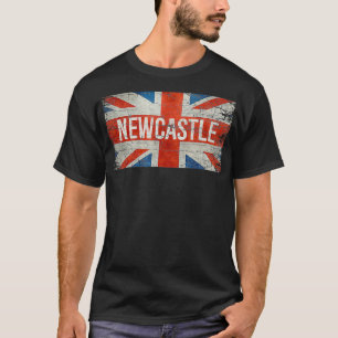 T-shirt Newcastle Royaume-Uni Drapeau britannique Vintage 