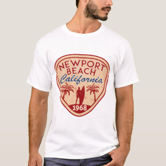 T-shirt NEWPORT BEACH California Surfer Surfing Surfboard