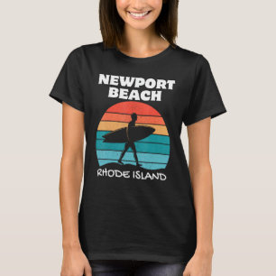 T-SHIRT NEWPORT BEACH RHODE ISLAND SURF VINTAGE SUNSET SUR
