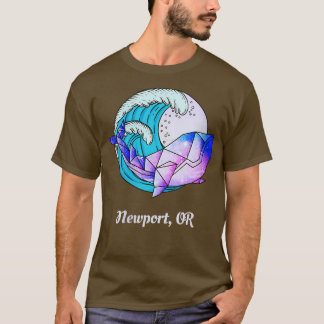 T-shirt Newport Femme OU Japonaise Peinture Géométrique Or