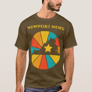 T-shirt Newport News Virginia Vintage Souvenir désorganisé
