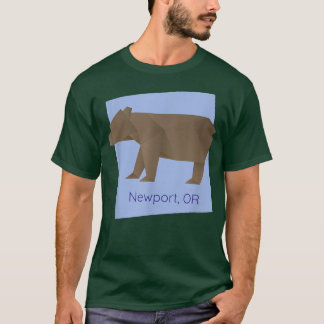 T-shirt Newport OU Origami Brown Ours géométrique Abstrait