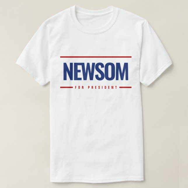 T-shirt Newsom pour le président (Design devant)