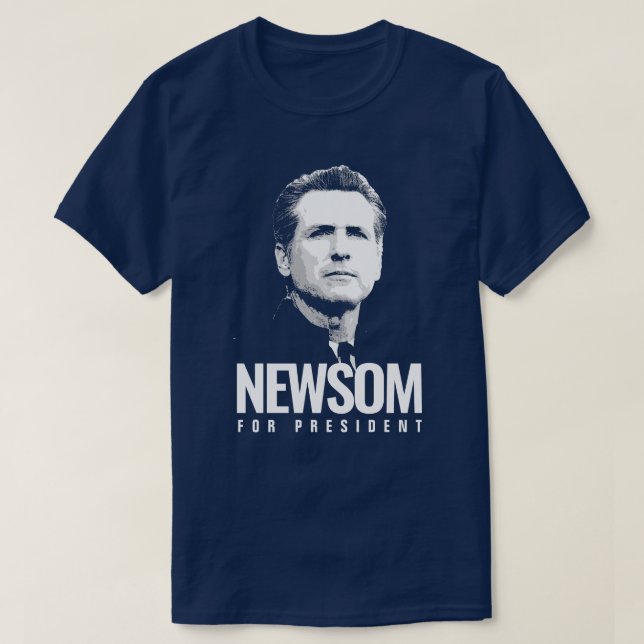 T-shirt Newsom pour le président (Design devant)