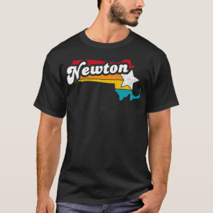 T-shirt Newton Massachusetts Souvenir Vintage en détresse