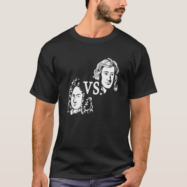 T-shirt Newton Vs Leibniz Mathematician Math Calculus Scie (Devant)