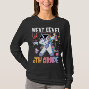 T-shirt Next Level 6th Grade Unicorn Gamer Graduate Gaming
