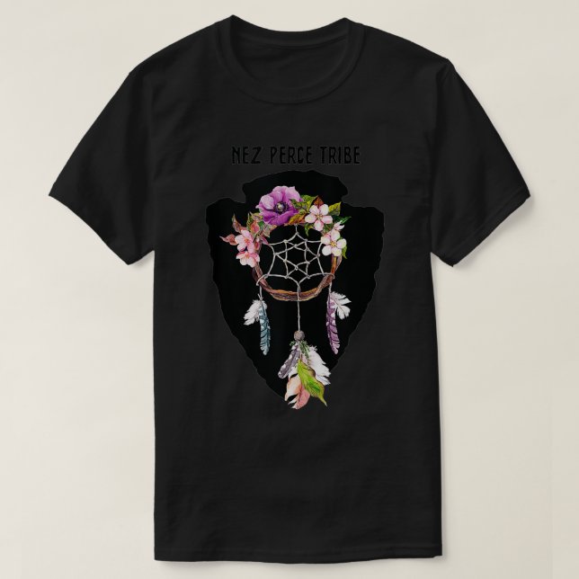 T-shirt Nez Perce American Indian Tribe Arrow Dream Catche (Design devant)
