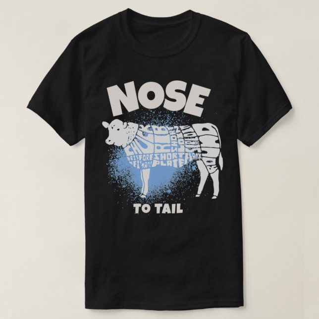 T-shirt Nez pour remorquer la vache Carnivore Keto Paleo D (Design devant)