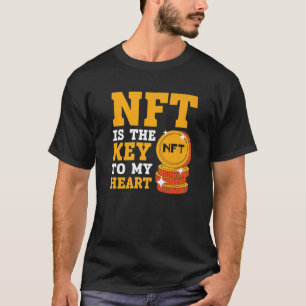 T-shirt NFT Est La Clé De Mon Coeur De Cristal De Jeton No