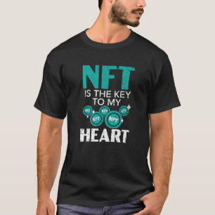 T-shirt NFT Est La Clé De Mon Coeur De Cristal De Jeton No