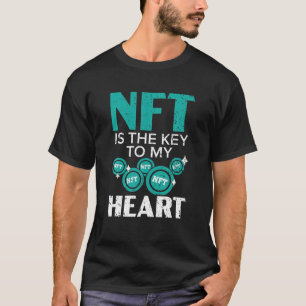 T-shirt NFT Est La Clé De Mon Coeur De Cristal De Jeton No