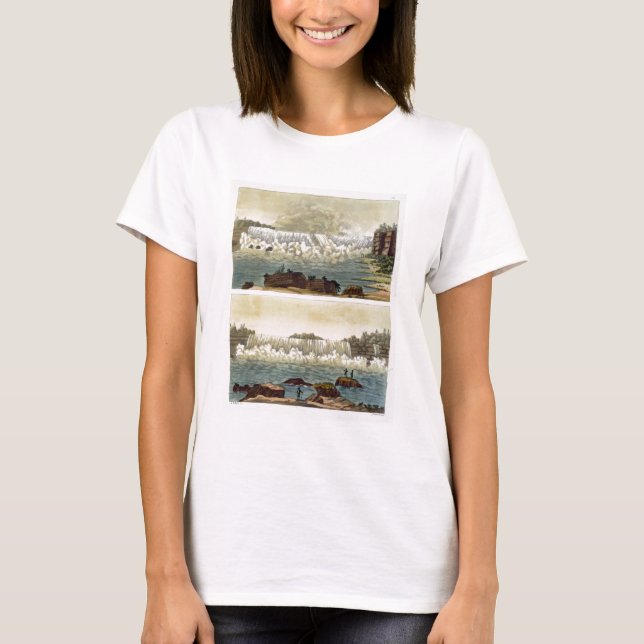 T-shirt Niagara Falls, 1818 (gravure en couleur) (Devant)