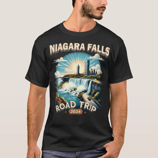 T-shirt Niagara Falls Road Trip 2024 Family (Devant)