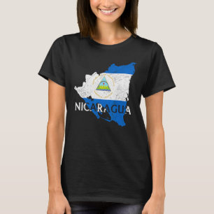 T-shirt Nicaragua Carte du pays Drapeau Fière patrie nicar
