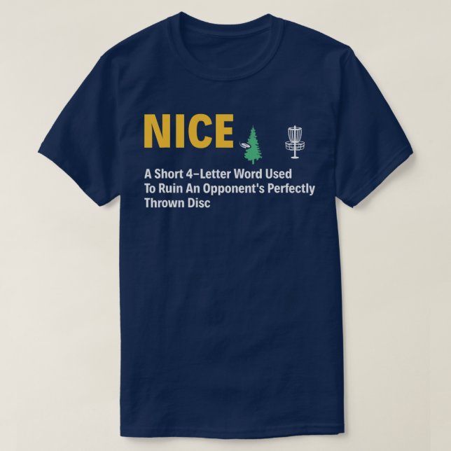 T-shirt Nice Disque Golf Funny Définition Disque Golfer  (Design devant)