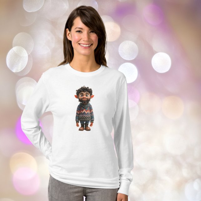 T-shirt Nice Guy Christmas Elf Tee Femme (Créateur téléchargé)