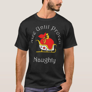 T-shirt Nice Jusqu'À Proven Naughty Funky Famille Noël