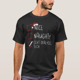 T-shirt Nice Naughty CCHT Dialyse Tech Liste de Noël San