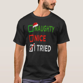 T-shirt Nice Naughty Iried christmas 2020 retro