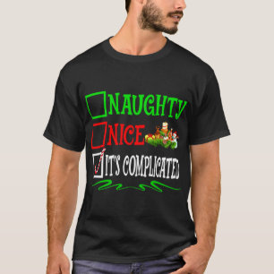 T-shirt Nice Naughty It's Compplicated Père Noël Christmas