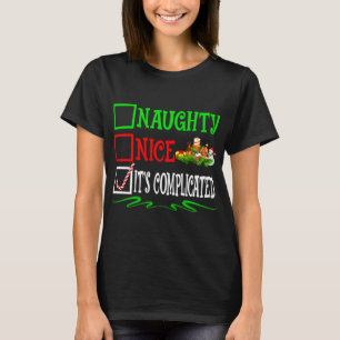 T-shirt Nice Naughty It's Compplicated Père Noël Christmas