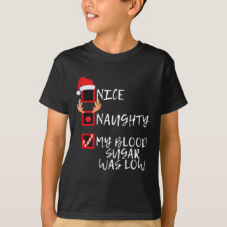 T-shirt Nice Naughty Mon Sucre De Sang Était Faible Drôle
