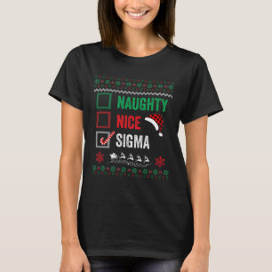 T-shirt Nice Naughty Sigma Santa Claus Doux affreux Christ