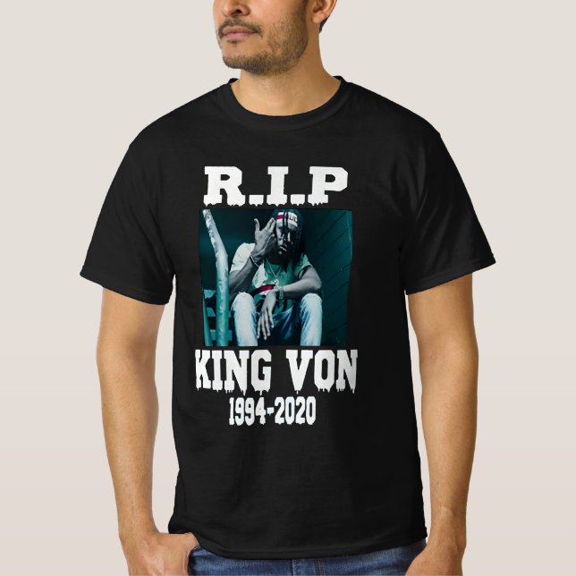 T-shirt " Nice Rip King Von " (Devant)